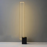 Minimalist Black Rectangular LED Metal Floor Lamp Image - 9