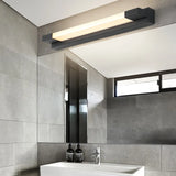 Minimalist Black Rectangular LED Metal Vanity Light Image - 11