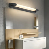 Minimalist Black Rectangular LED Metal Vanity Light Image - 2