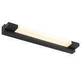 Minimalist Black Rectangular LED Metal Vanity Light Image - 5