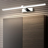 Minimalist Black Rectangular LED Vanity Light Image - 2