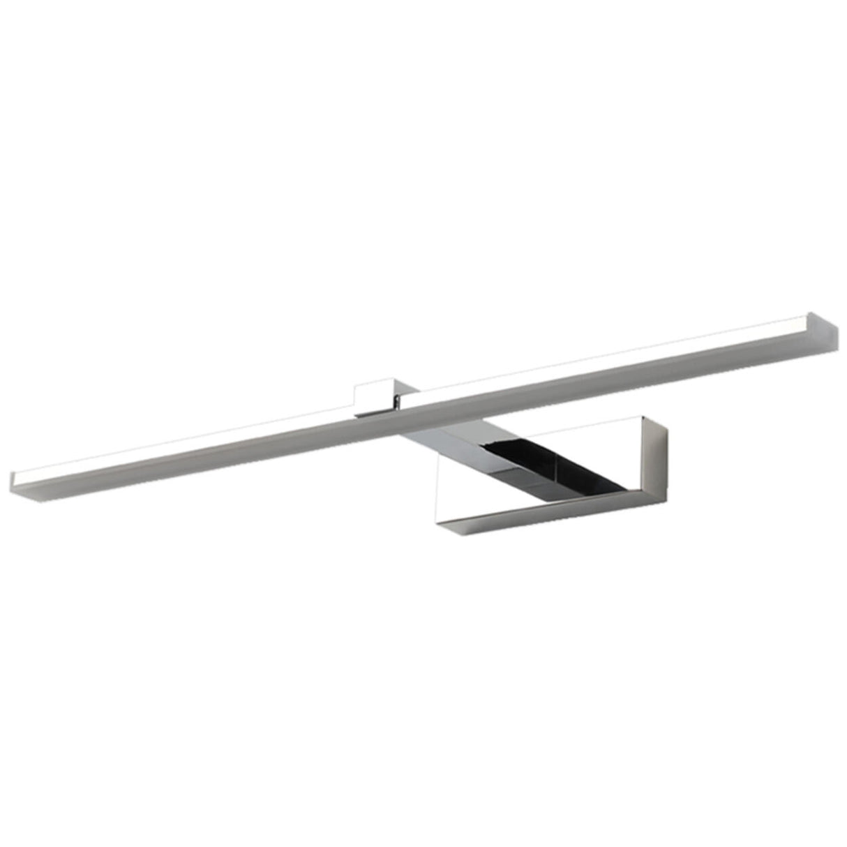 Minimalist Black Rectangular LED Vanity Light Image - 5