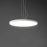 Minimalist Black Round Circle LED Living Room Pendant Light Image - 4