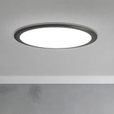 Minimalist Black Round LED Flush Mount Ceiling Light Image - 2