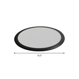 Minimalist Black Round LED Flush Mount Ceiling Light #size