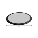 Minimalist Black Round LED Flush Mount Ceiling Light Image - 5