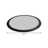 Minimalist Black Round LED Flush Mount Ceiling Light Image - 6