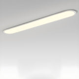 Minimalist Black Strip LED Flush Mount Light Hallway Image - 10