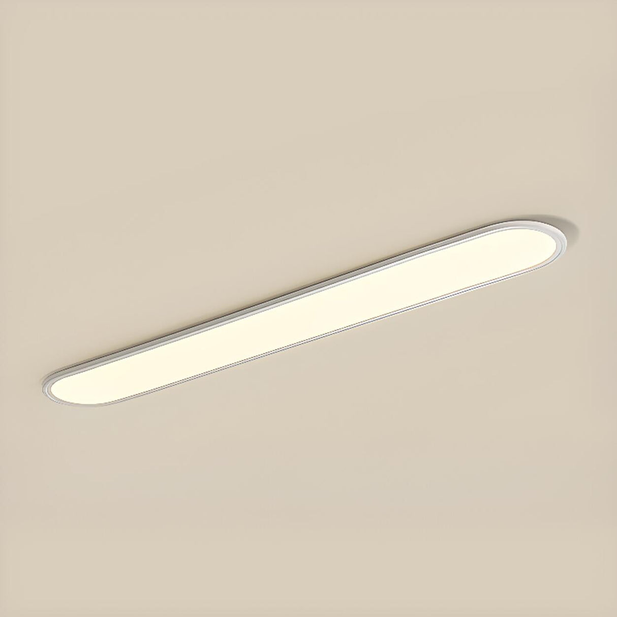 Minimalist Black Strip LED Flush Mount Light Hallway Image - 11