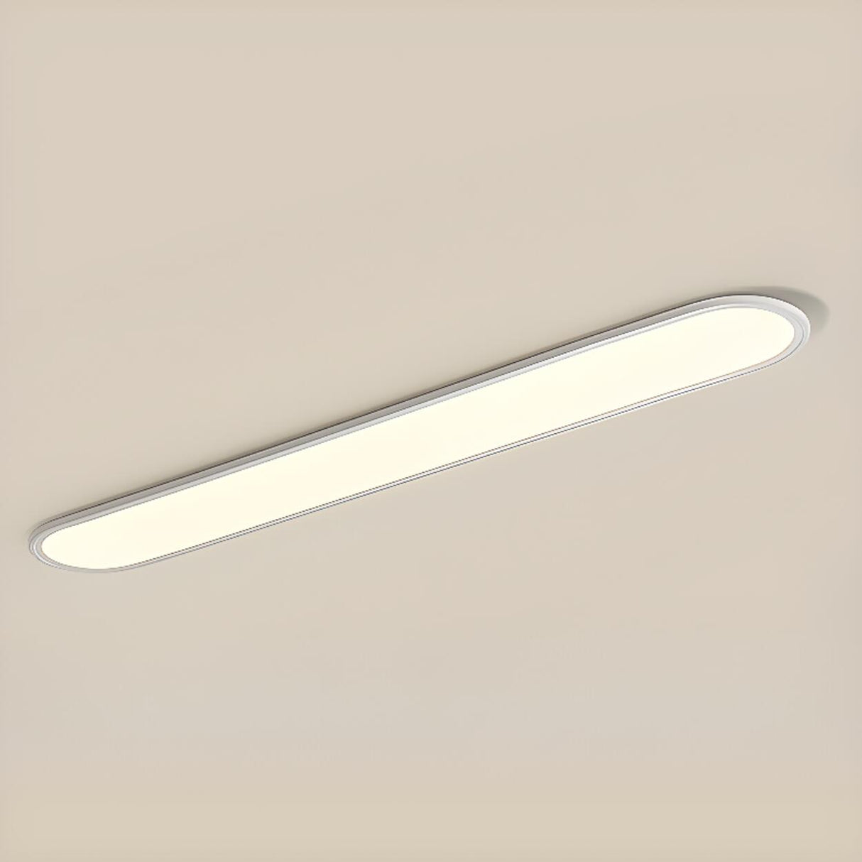 Minimalist Black Strip LED Flush Mount Light Hallway Image - 13