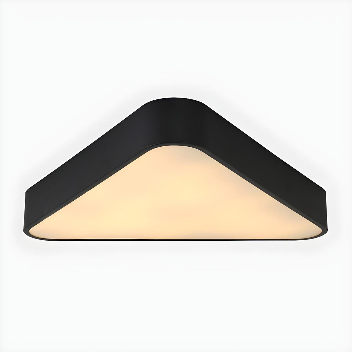 Minimalist Black Triangle LED Flush Mount Ceiling Light Image - 1