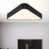 Minimalist Black Triangle LED Flush Mount Ceiling Light Image - 2