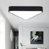 Minimalist Black Triangle LED Flush Mount Ceiling Light Image - 4