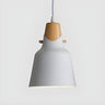 Minimalist Black White Metal Bell Dining Room Pendant Light Image - 6