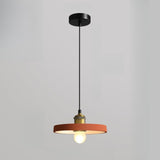 Minimalist Brass Warehouse Resin Orange Cone Pendant Lights Image - 13