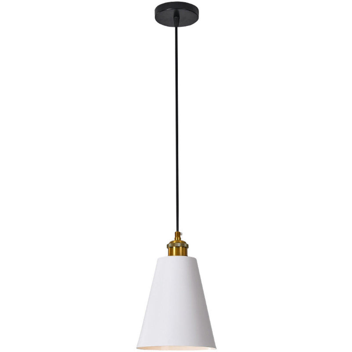 Minimalist Brass Warehouse Resin Orange Cone Pendant Lights Image - 5