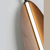 Minimalist Brown Metal Vertical LED Wall Sconce Image - 7