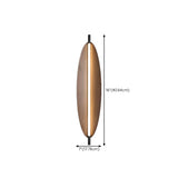 Minimalist Brown Metal Vertical LED Wall Sconce #size