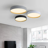 Minimalist Circular LED Flush Mount Ceiling Fixture Image - 1