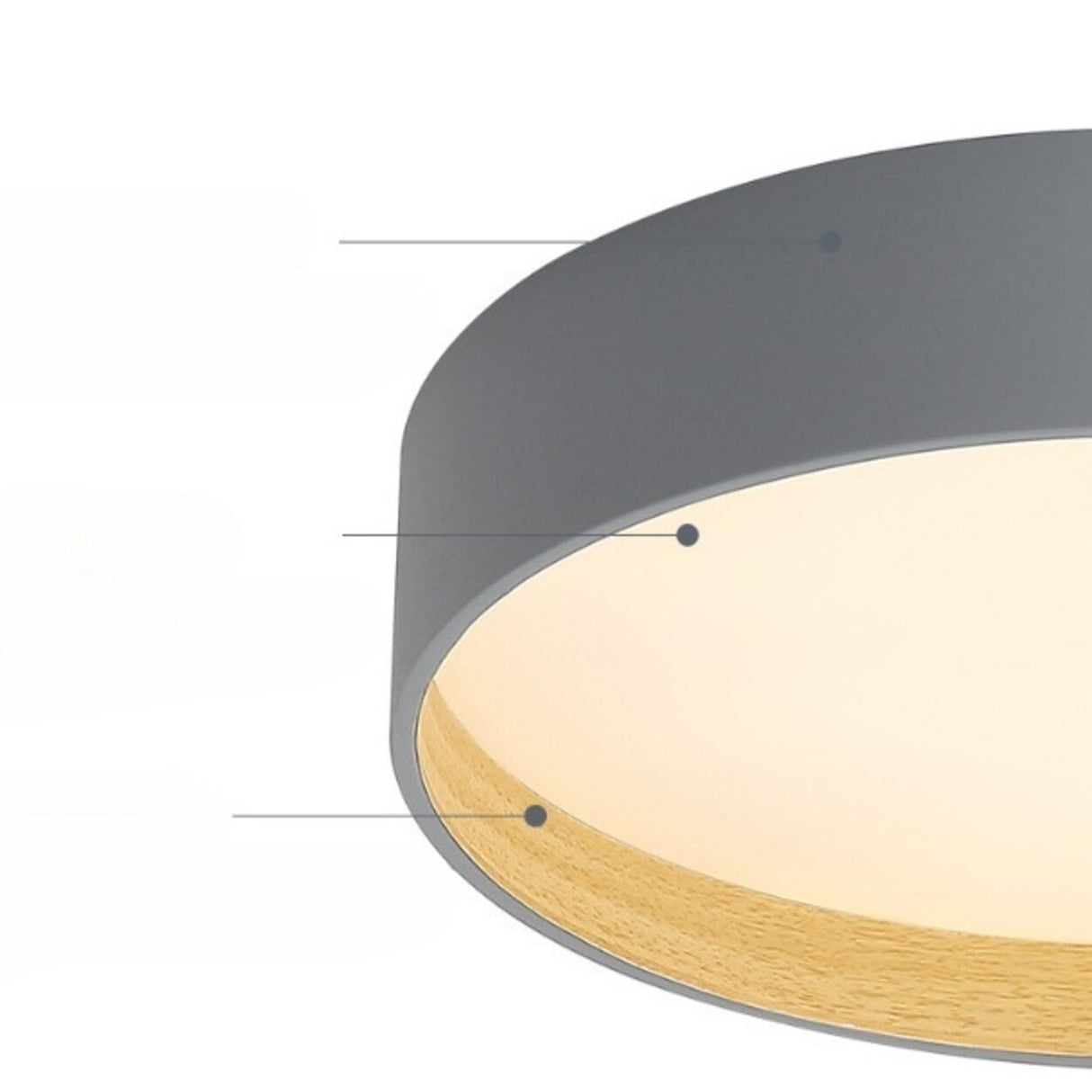 Minimalist Circular LED Flush Mount Ceiling Fixture Image - 12