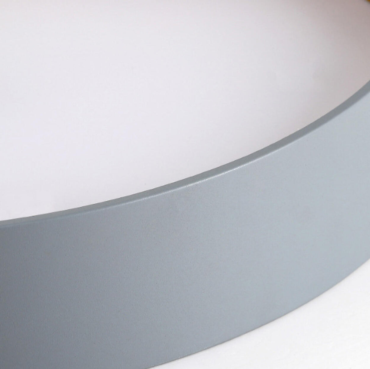 Minimalist Circular LED Flush Mount Ceiling Fixture Image - 13