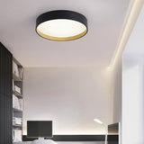 Minimalist Circular LED Flush Mount Ceiling Fixture Image - 16