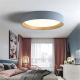 Minimalist Circular LED Flush Mount Ceiling Fixture Image - 3