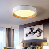 Minimalist Circular LED Flush Mount Ceiling Fixture Image - 6