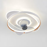 Minimalist Circular LED Modern Ceiling Fan with Light Image - 11