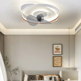 Minimalist Circular LED Modern Ceiling Fan with Light Image - 16