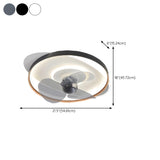 Minimalist Circular LED Modern Ceiling Fan with Light Image - 18