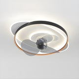 Minimalist Circular LED Modern Ceiling Fan with Light Image - 2