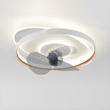 Minimalist Circular LED Modern Ceiling Fan with Light Image - 6