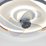 Minimalist Circular LED Modern Ceiling Fan with Light Image - 8