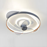 Minimalist Circular LED Modern Ceiling Fan with Light Image - 9