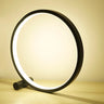 Minimalist Circular Metal Black Ambient Table Lamp Image - 2