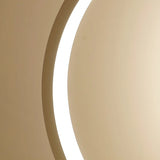 Minimalist Circular Metal Black Ambient Table Lamp Image - 9