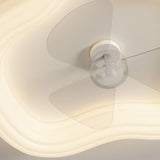 Minimalist Clear Blades White Cloud Ceiling Fan Light Image - 15