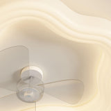 Minimalist Clear Blades White Cloud Ceiling Fan Light Image - 16