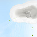 Minimalist Clear Blades White Cloud Ceiling Fan Light Image - 17