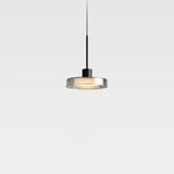 Minimalist Clear Glass Circular Pendant Light Image - 4