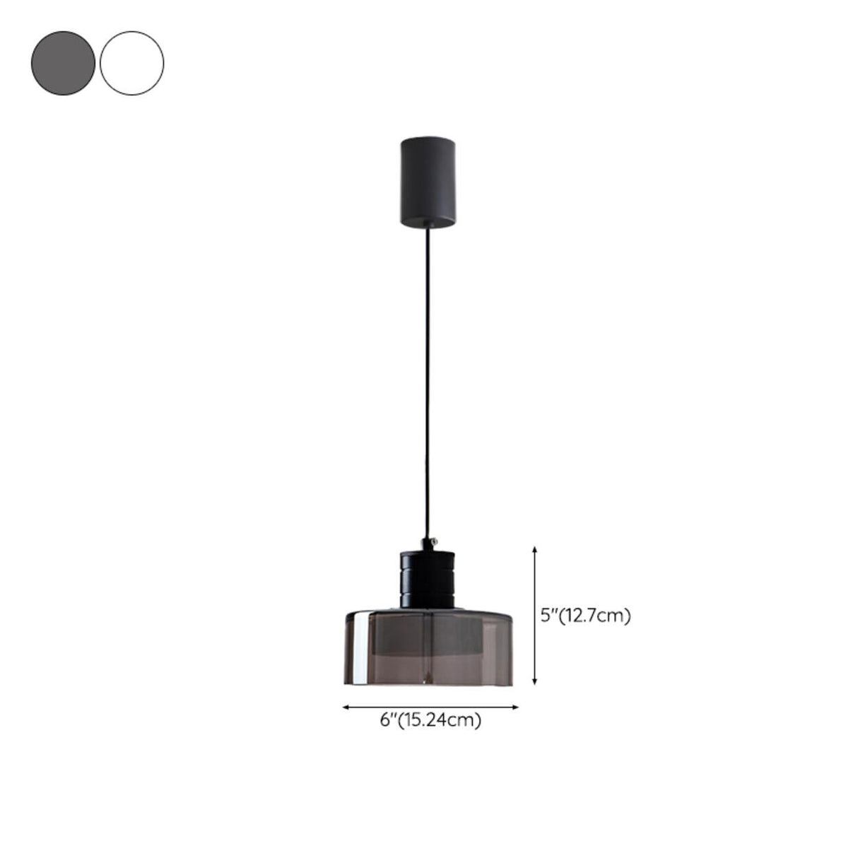 Minimalist Clear Glass Round Dining Room Pendant Light 