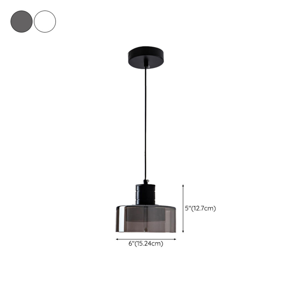 Minimalist Clear Glass Round Dining Room Pendant Light Image - 19