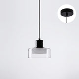 Minimalist Clear Glass Round Dining Room Pendant Light Image - 7