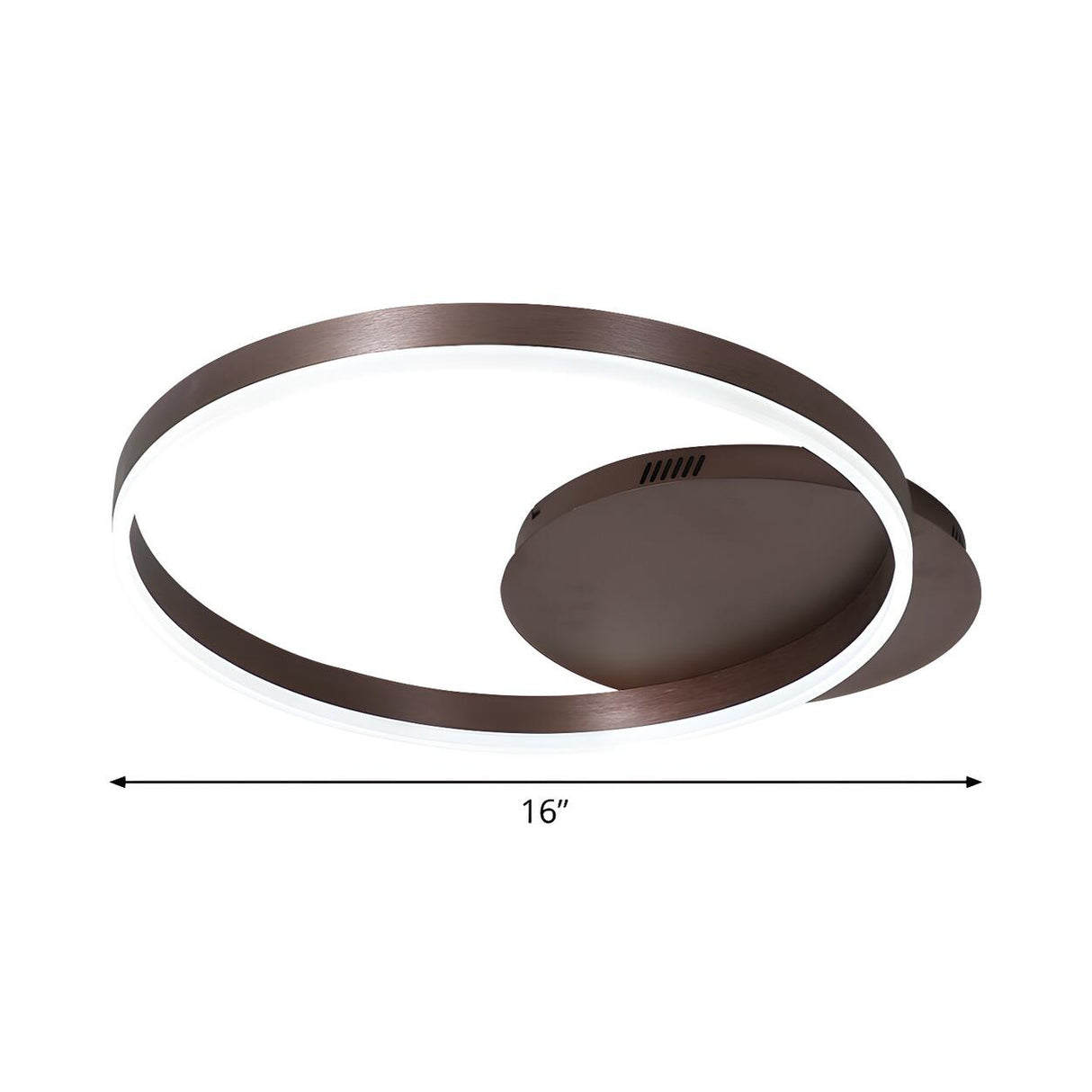 Minimalist Coffee Circular LED Flush Mount Ceiling Lamp Image - 10