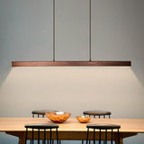 Minimalist Coffee Rectangular Island Pendant Light Image - 1