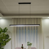 Minimalist Coffee Rectangular Island Pendant Light Image - 16