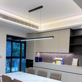 Minimalist Coffee Rectangular Island Pendant Light Image - 4