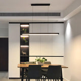 Minimalist Coffee Rectangular Island Pendant Light Image - 6