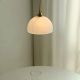 Minimalist Cone Alabaster White Adjustable Pendant Light Image - 2